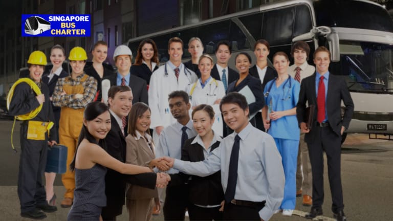staff and workers regular bus charter