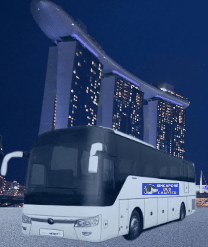 singapore bus charter at marina bay sands — private bus hire singapore