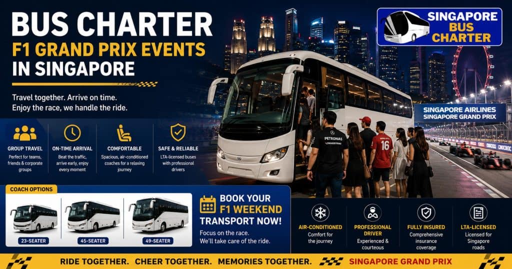 bus charter for f1 grand prix events in singapore