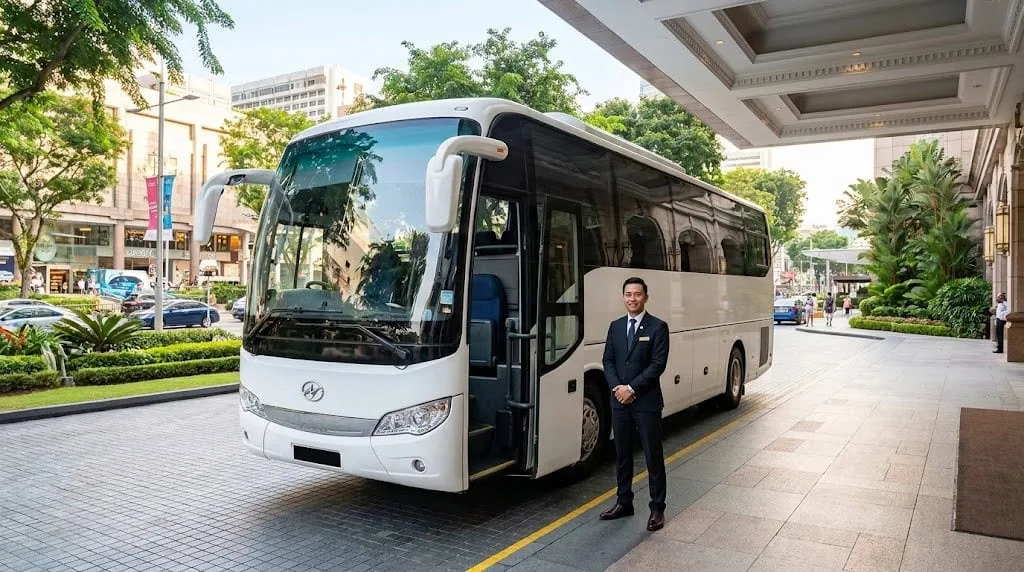23-seater minibus charter with driver in singapore