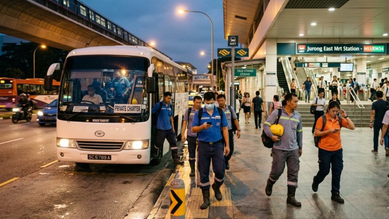 daily staff bus charter MRT drop off