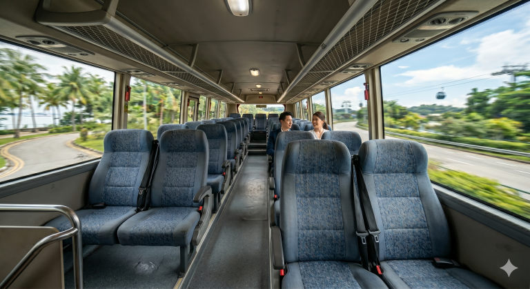 Bus Charter to Sentosa Singapore - Group Visit Guide & Rates 2026 1 bus charter singapore interior singaporebuscharter.com