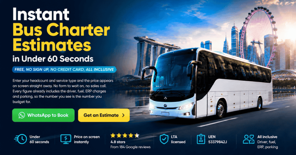 instant bus charter estimates in under 60 seconds for singapore group bookings